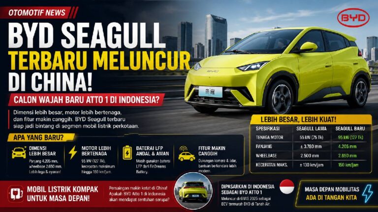 BYD Seagull Terbaru Hadir di China, Sinyal Evolusi BYD Atto 1 Global