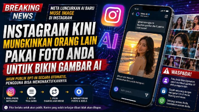 Instagram Kini Izinkan Foto Publik Dipakai AI, Ini Dampaknya bagi Privasi Pengguna