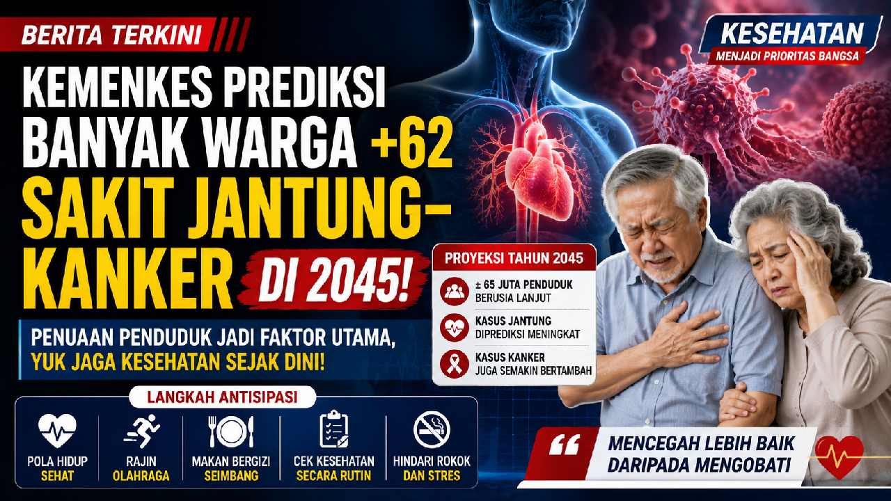 Kemenkes Prediksi Kasus Penyakit Jantung dan Kanker Meningkat pada 2045, Penuaan Penduduk Jadi Faktor Utama