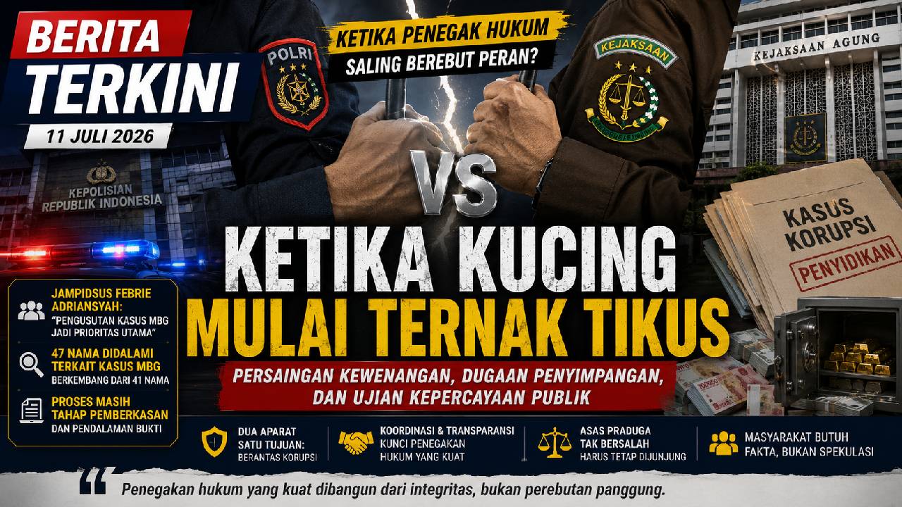 Ketika Penegak Hukum Saling Berhadapan, Kepercayaan Publik Ikut Dipertaruhkan