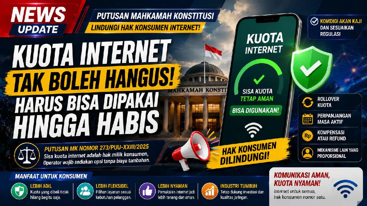 Komdigi Kaji Putusan MK, Kuota Internet Tak Boleh Hangus dan Harus Tetap Bisa Digunakan
