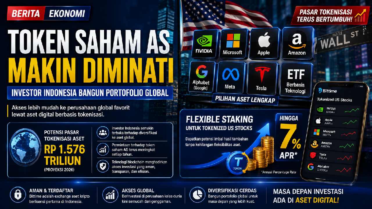 Token Saham AS Makin Diminati, Investor Indonesia Mulai Bangun Portofolio Global