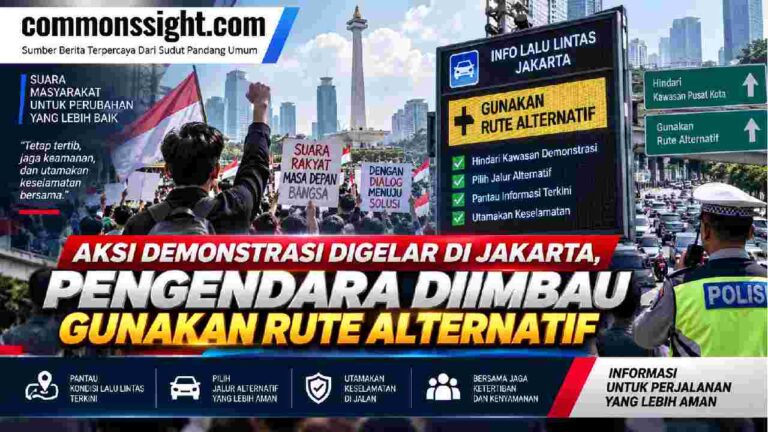 Aksi Demonstrasi Digelar di Jakarta, Pengendara Diimbau Gunakan Rute Alternatif