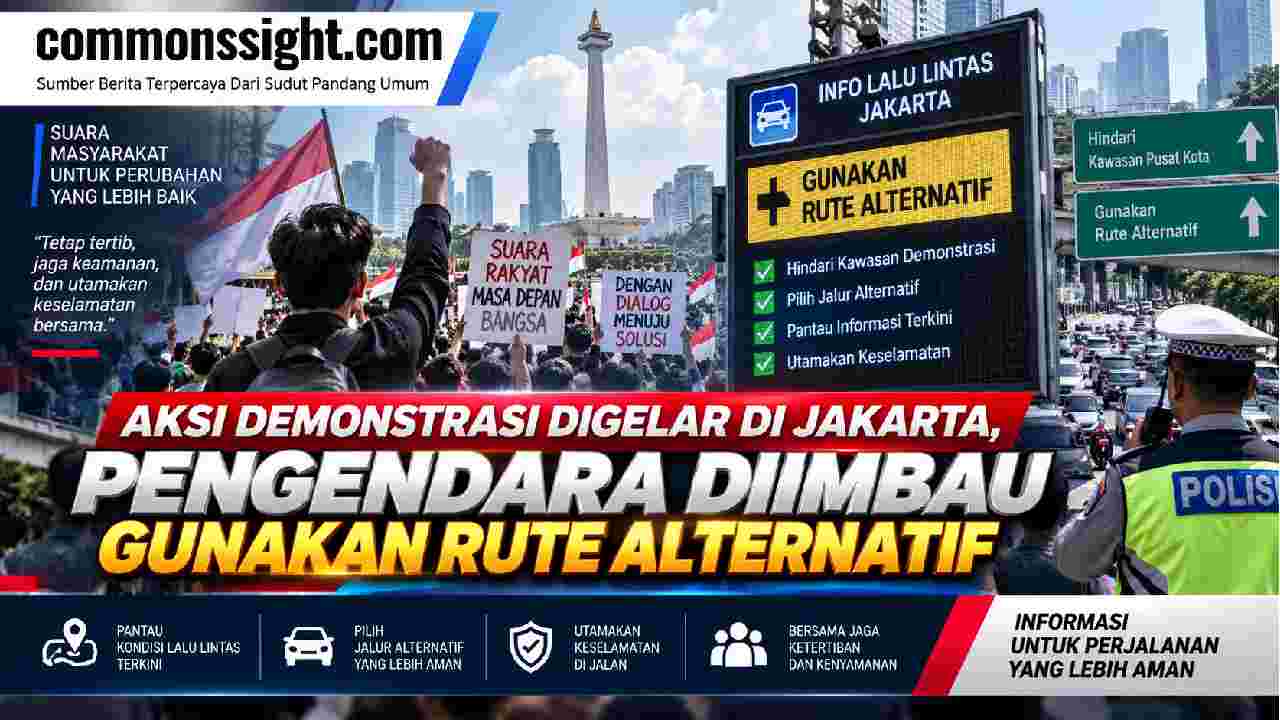 Aksi Demonstrasi Digelar di Jakarta, Pengendara Diimbau Gunakan Rute Alternatif
