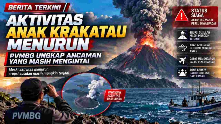 Aktivitas Anak Krakatau Menurun, Ancaman Erupsi Susulan Masih Mengintai