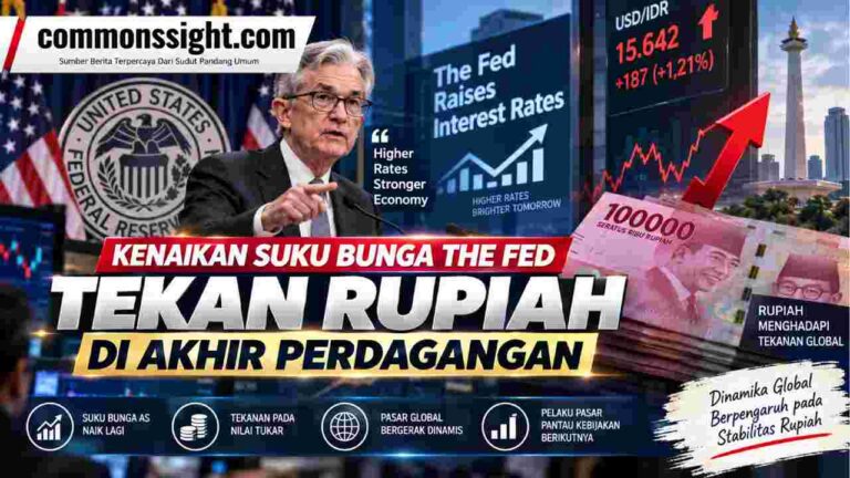 Kenaikan Suku Bunga The Fed Tekan Rupiah di Akhir Perdagangan