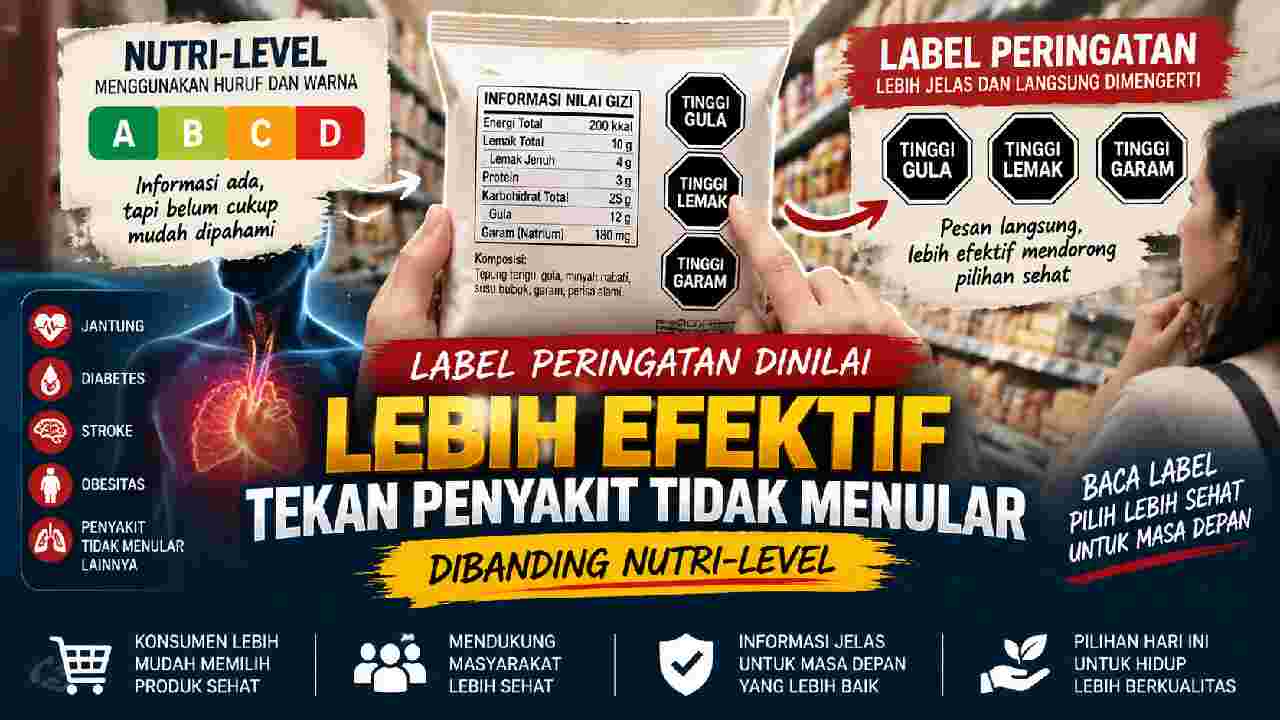 Label Peringatan Dinilai Lebih Efektif Dorong Pilihan Pangan Sehat