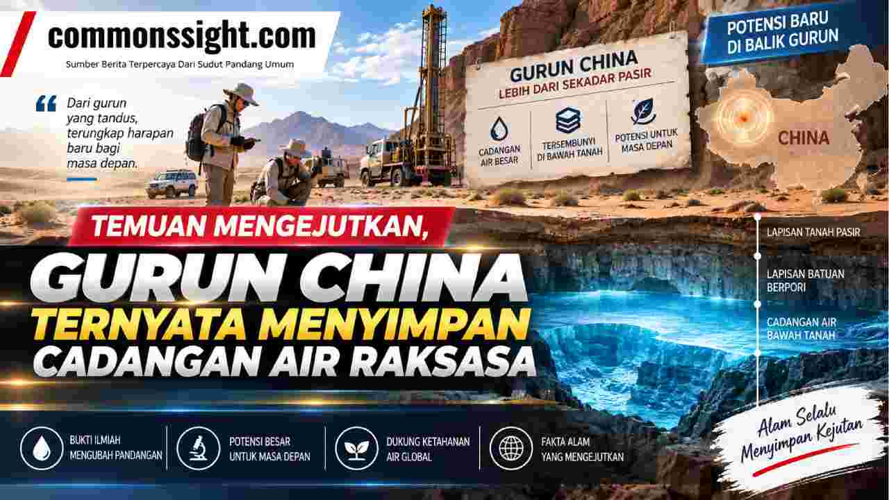 Temuan Mengejutkan, Gurun China Ternyata Menyimpan Cadangan Air Raksasa
