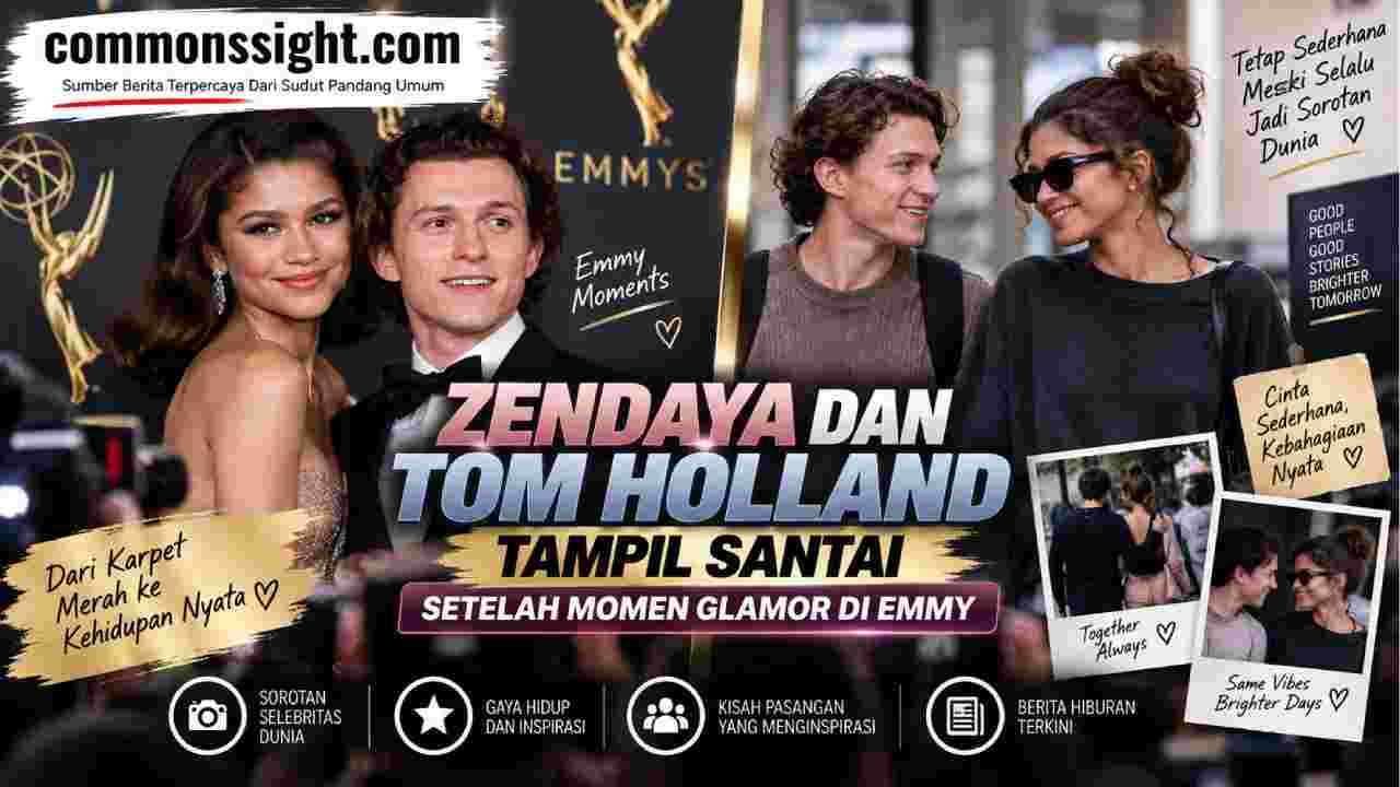 Zendaya dan Tom Holland Tampil Santai Setelah Momen Glamor di Emmy