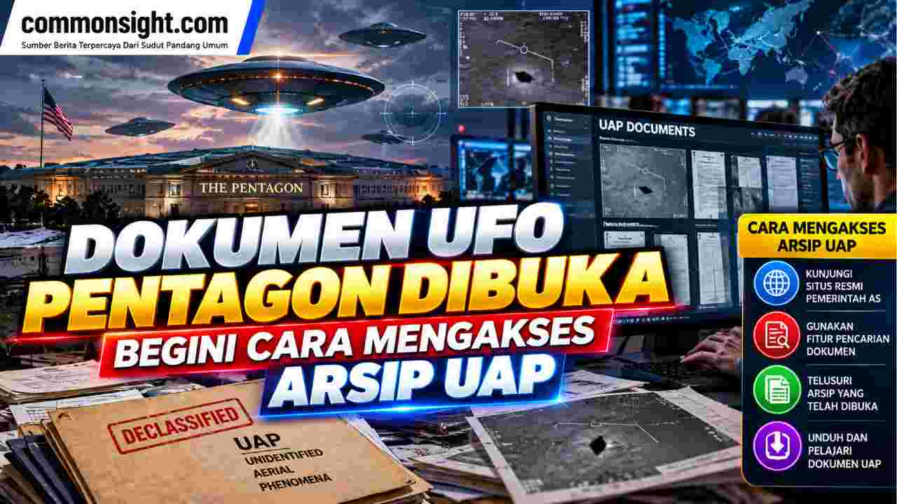 Dokumen UFO Pentagon Dibuka, Begini Cara Mengakses Arsip UAP