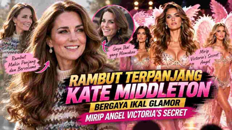 Rambut Terpanjang Kate Middleton Tampil Ikal Glamor Bak Victoria’s Secret Angel